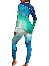 economico Rash Guards Interi-Per donna Standard Top sottomuta Rash Guard completo per il corpo Costume da bagno Geometrico Marmo con reggiseno incorporato Cerniera Frontale Protezione Solare UV Coppa larga UPF50+ Integrale