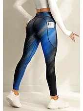 economico Leggings e collant da yoga-Per donna leggings da pilates Pantaloni fitness Leggings da palestra Tasche Bollo Tasche Laterali Protezione Solare Vita Alta Pilates Palestra Allenamento in Palestra Pantaloni Collant Leggings