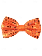 cheap Accessories-Men's Sequin Bow Tie, Polyester Material, Available in Multiple Colors, Perfect for Carnival &amp; Masquerade Balls, Fun &amp; Festive Accessory