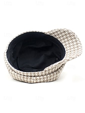 levne Dámské klobouky-Dámská polyesterová čepice s pepito vzorem – elegantní vintage design, více barev, stylová a pohodlná pro každodenní nošení