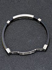 olcso Férfi ékszerek-férfi rozsdamentes acél és szilikon karkötő, több színben kapható – stílusos és tartós, hétköznapi és hétköznapi viseletre egyaránt alkalmas