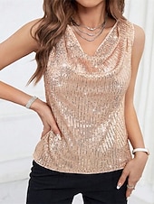 Χαμηλού Κόστους Επίσημες Μπλούζες-Γυναικεία Καλοκαιρινές κορυφές Μπλούζα Ντυτές μπλούζες Σουρωτά Πούλιες Κουρελού Σκέτο Κομψό Βίντατζ Καθημερινά Αμάνικο Με σούρα στο λαιμό Κανονικά μπλουζάκια Καθημερινά Δουλειά Αργίες