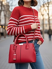 billiga Hand- och toteväskor-Handväska i konstläder för kvinnor med justerbar rem, flera färger och bärstilar – perfekt för arbete, vardagsutflykter och vardagsbruk