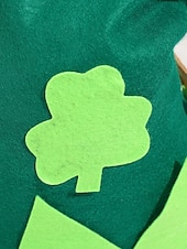  ユニセックスの聖パトリックの日のレプラコーン帽子、緑のシャムロックのエルフ風コスチューム帽子、柔らかいポリエステル素材、男性と女性のための楽しいアイルランドのフェスティバルパーティーのヘッドウェア