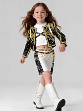 ieftine Costume pentru fete-Inspirat de idolul coreean Starul pop Ținute Film Modă Costum Cosplay Idol virtual for Fete Copii Halloween Carnaval Petrecere Școală