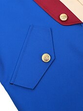  Set 250-årsjubileum USA Retro / vintage Medeltida kostymer Kläder Lång ärm George Washington Koloniala kostymer Revolutionskriget Maskeradkläder Herr Karnevalsdräkt Karnival Självständighetsdagen 4