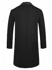 halpa Miesten trenssitakki-Miesten Talvitakki Fleecetakki Päällystakki Pitkä trenssitakki Trenssitakki Päivittäin ulko- Syksy Talvi Polyester Pidä lämpimänä Päällysvaatteet Vaatetus Klassinen Vapaa-aika Tavallinen Tasku