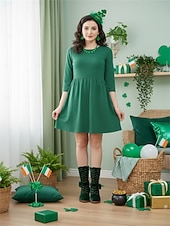  Damskie aksamitne botki sznurowane w kolorze leśnej zieleni – eleganckie botki na obcasie typu „kaczuszek” z ozdobnym kokardką na imprezy z okazji Dnia Świętego Patryka i zimowe festiwale