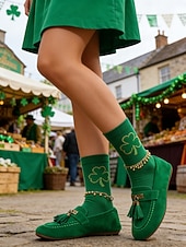  Grønne loafers med kvast til dame – klassiske og trendy St. Patricks dag-sko til parader, festivaler, fester og hverdagsbruk