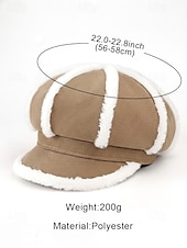 cheap Women's Hats-Women's Thickened Polyester Plaid Hat with Bow Detail, Available in Multiple Colors – Perfect for Fall and Winter Fashion