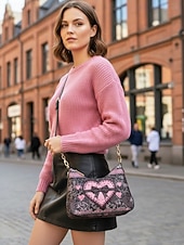 preiswerte Handtaschen und Tragetaschen-Damen-Schultertasche aus Kunstleder mit verstellbarem Riemen, Schmetterlingsmuster, in verschiedenen Farben erhältlich, vielseitige Tragemöglichkeiten für legere und formelle Anlässe.