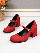  naisten elegantit vihreät mokkanahkaiset yksiremmilliset lohkokorkoiset avokkaat | mukavat neliökärkiset mary jane -korkokengät toimistoon ja jokapäiväiseen käyttöön