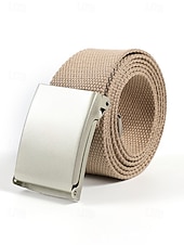 economico Accessori-Cintura da uomo in tela, tessuto multicolore con fibbia argentata elegante, perfetta per il giorno di San Patrizio, il carnevale e l'uso quotidiano, regolabile ed elegante