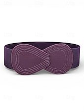 billiga Tillbehör-Elastiskt polyesterbälte för kvinnor, i flera färger, bekvämt och töjbart, perfekt för St. Patricks Day och vardagsbruk