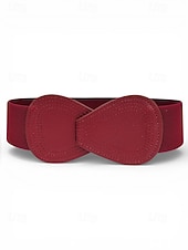 billiga Tillbehör-Elastiskt polyesterbälte för kvinnor, i flera färger, bekvämt och töjbart, perfekt för St. Patricks Day och vardagsbruk