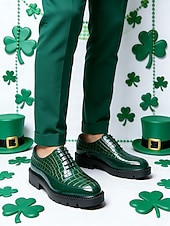 levne Pánské boty-Stylové pánské zelené ležérní tenisky – pohodlné, prodyšné provedení na Den svatého Patrika – ideální pro venkovní oslavy