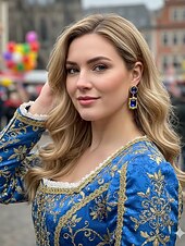 voordelige Accessoires-Dames Mardi Gras Multi-Stijl Gouden Legering  Kristallen Hangers – Luxe Retro Accessoire voor Carnaval en Themapartijen