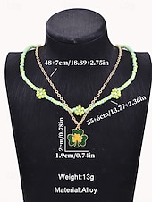  Подвеска в виде клевера в виде трилистника для женщин ко Дню Святого Патрика, изготовлена из сплава, элегантное праздничное украшение в ирландском стиле, идеально подходящее для парадов, вечеринок, встреч и праздничных торжеств.