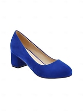 voordelige Pumps met blokhak-Roze suède pumps voor dames met blokhak - elegant &amp;Comfortabele hoge hakken voor Valentijnsdag, een romantische avond en speciale gelegenheden.