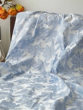  A-linje Gulvlengde Kveldskjoler Ballkjole Formell kjole Elegant Blomster Høy splittelse Langermet V-hals Bryllup Formell Lomme Jacquard Cowlhals med Blomstertrykk Lomme