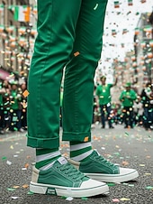 economico Scarpe da uomo-scarpe da ginnastica da uomo, scarpe casual leggere con lacci e suola in gomma, stile da passeggio quotidiano resistente per uomo, perfette per streetwear, viaggi e outfit per il giorno di San