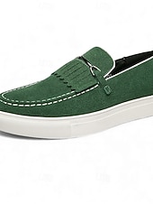 voordelige Mannenschoenen-Groene loafers voor heren, lichtgewicht instappers, modieuze casual mocassins voor dagelijks gebruik, feestjes en outfits voor St. Patrick's Day.
