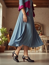 billige 1950-talls retro-Damesko i burgunderfarget skinn fra 1950-tallet – elegante Mary Jane-hæler med justerbar spenne for formelle arrangementer, fester og hverdagsbruk