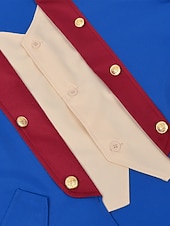  Set 250-årsjubileum USA Retro / vintage Medeltida kostymer Kläder Lång ärm George Washington Koloniala kostymer Revolutionskriget Maskeradkläder Herr Karnevalsdräkt Karnival Självständighetsdagen 4