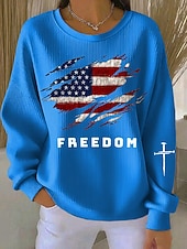 abordables Humor y Citas Sudaderas-Mujer Pullover Estampado Graphic Letra Cálido Clásico Casual Manga Larga Cuello Barco Tops regulares Casual Hogar Calle Azul Piscina Negro Blanco Rojo Beige Primavera Otoño Invierno