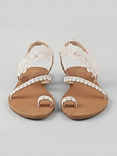 halpa Morsian-elegantit valkoiset pitsiset morsiussandaalit – mukavat avokärkiset hääkengät rannalle, puutarhaan ja kesäseremonioihin