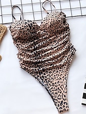 tanie Stroje kąpielowe jednoczęściowe-Kostium kąpielowy damski jednoczęściowy modelujący seksowny wycięty monokini z drucikiem kontrola brzucha wysoki stan zgrabny bez pleców wakacyjne wdzianko plażowe jednolity kolor dekolt w serek bez