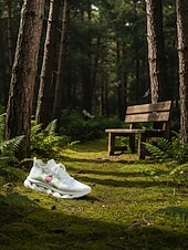  Damesko med irsk shamrock-trykk i flyknit-stil – lette, pustende tursko med polstret såle, avslappede joggesko for daglig bruk, parader, St. Patricks dag, reiser og utendørsaktiviteter