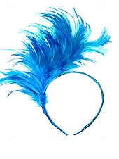 billiga Tillbehör-Kvinnors Mardi Gras fjäderöronband i flera färger livliga och roliga perfekta för karneval och maskeradtorer