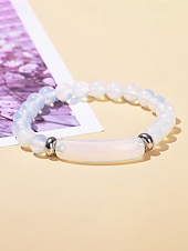 abordables Fête de la Saint-Patrick-Bracelet pour homme en pierre naturelle, perles multicolores avec détails raffinés, idéal pour la Saint-Patrick et au quotidien, élégant et unique.