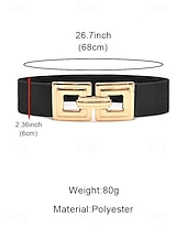 Недорогие День святого Валентина-Эластичный нейлоновый пояс для женщин с квадратной золотой пряжкой, доступен в нескольких цветах, идеально подходит как для повседневной носки, так и для торжественных случаев.
