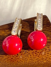 voordelige Huwelijk ACC-dames oorbellen van imitatieparels van legering - elegant ontwerp in meerdere kleuren, perfect voor bruiloften en dagelijks gebruik