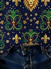 Χαμηλού Κόστους Τέχνη &amp; Σχεδίαση μπλουζάκι-Απόκριες Γυναικεία Μπλουζάκι Στάμπα Γραφική Βίντατζ Καθημερινό Κοντομάνικο Λαιμόκοψη V Κανονικά μπλουζάκια Καθημερινά Σαββατοκύριακο Ρούχα διακοπών Βαθυγάλαζο Καλοκαίρι Άνοιξη