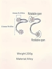 ieftine Cercel de damă-Cercei rotunzi din aliaj pentru femei cu design cu bilă de cristal, eleganți și stilați pentru ținute casual și de seară