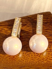 voordelige Huwelijk ACC-dames oorbellen van imitatieparels van legering - elegant ontwerp in meerdere kleuren, perfect voor bruiloften en dagelijks gebruik