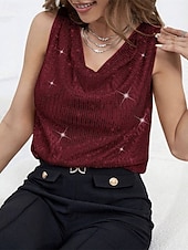 Χαμηλού Κόστους Επίσημες Μπλούζες-Γυναικεία Καλοκαιρινές κορυφές Μπλούζα Ντυτές μπλούζες Σουρωτά Πούλιες Κουρελού Σκέτο Κομψό Βίντατζ Καθημερινά Αμάνικο Με σούρα στο λαιμό Κανονικά μπλουζάκια Καθημερινά Δουλειά Αργίες