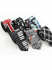 お買い得  アクセサリー-男性用ポリエステルタイ、複数のパターン、スタイリッシュなデザイン、カーニバルや仮面舞踏会用