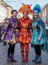 Χαμηλού Κόστους Γυναικεία παπούτσια-Γυναικεία Καρναβαλικά Μπότες Μπλέ Mardi Gras με Μπλοκ Τακούνι - Ποιότητα Δερμάτινη δέρμα Κεντημένο Vintage Λαογραφικό Στυλ Υποστηρικτικά Τακούνια για Παρελάσεις Κοστούμια Καθημερινή Χρήση και