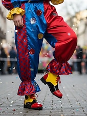 Χαμηλού Κόστους Γυναικεία παπούτσια-Γυναικεία Μαρντί Γκρά Κόκκινα Παπούτσια Πρόσω خلف Παπούτσια Μασκέ για Καρναβαλικό Κόσμο Κλόουν Κοσπλέι  Χάλοουιν