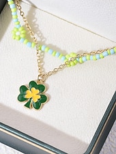  Подвеска в виде клевера в виде трилистника для женщин ко Дню Святого Патрика, изготовлена из сплава, элегантное праздничное украшение в ирландском стиле, идеально подходящее для парадов, вечеринок, встреч и праздничных торжеств.