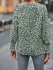 economico Serbatoio Grafico-Per donna Maglietta Stampato Floreale Casual Manica Lunga Scollo a V Top Regolari Quotidiano Uscire Weekend Nero Rosa Vino Blu marino Verde Primavera Autunno