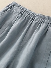 cheap Shorts-Women's Capri Pants Shorts Summer Shorts Beach Shorts Vacation Basic Casual Full Length High Waist Plain Pocket Wide Leg Elastic Waistband Quick Dry Soft Comfortable Stretchy Beach Holiday Blue Black