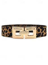 Недорогие День святого Валентина-Эластичный нейлоновый пояс для женщин с квадратной золотой пряжкой, доступен в нескольких цветах, идеально подходит как для повседневной носки, так и для торжественных случаев.