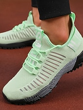 billiga Herrskor-Ljusgröna herrskor i andningsbart mesh, lätta, halkfria terrängsneakers, bekväma träningsskor för promenader, jogging, gym och St. Patrick's Day-kläder