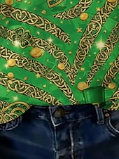  St. Patrick's Day Women's T Shirt Print Graphic Vintage Classic Casual Short Sleeve V Neck Regular Tops Daily Weekend Vacation Wear Green Summer Spring