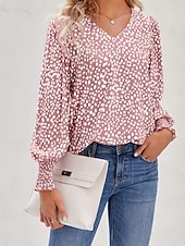 economico Serbatoio Grafico-Per donna Maglietta Stampato Floreale Casual Manica Lunga Scollo a V Top Regolari Quotidiano Uscire Weekend Nero Rosa Vino Blu marino Verde Primavera Autunno